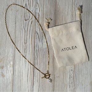 Atolea Gold Necklace with Pearl Charm